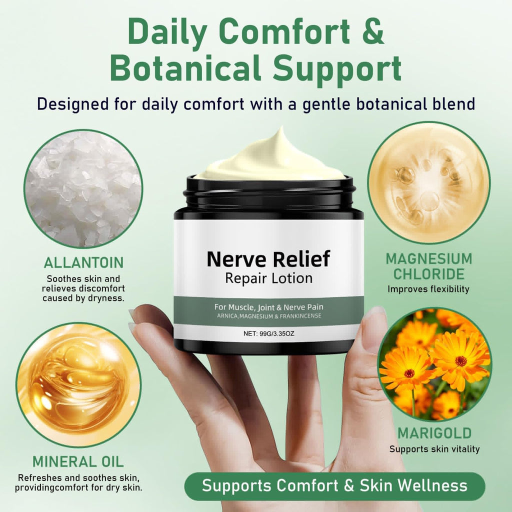 Vincofoo 2PC Nerve Relief Repair Lotion Cream, Neuropathy Lotion with Arnica, Deeply Moisturizes Skin, Keep Soft Smooth, Suitable for Muscle, Lumbar, Neck, Hands and Feet - TrustMedUSA
