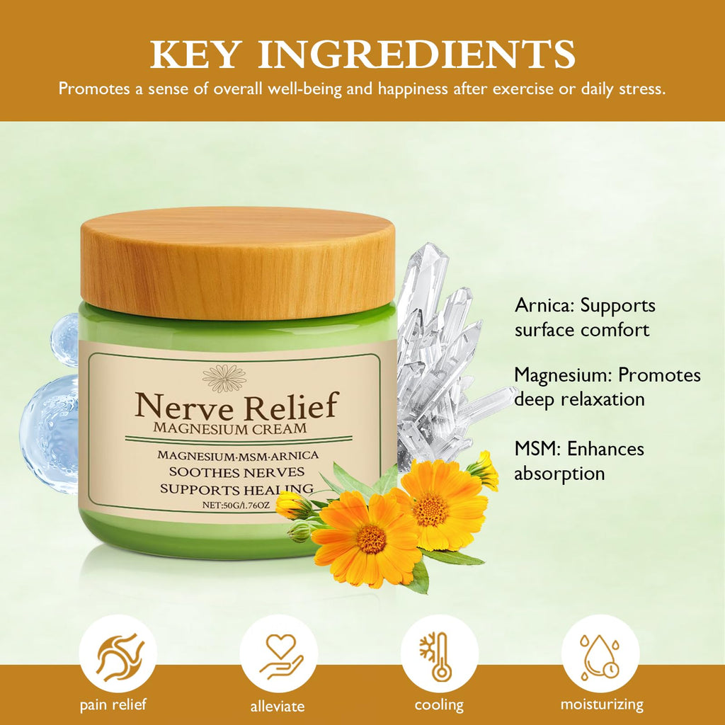 Vincofoo Nerve Relief Magnesium Cream with MSM & Arnica, Soothes Nerves & Daily Soothing Support - TrustMedUSA