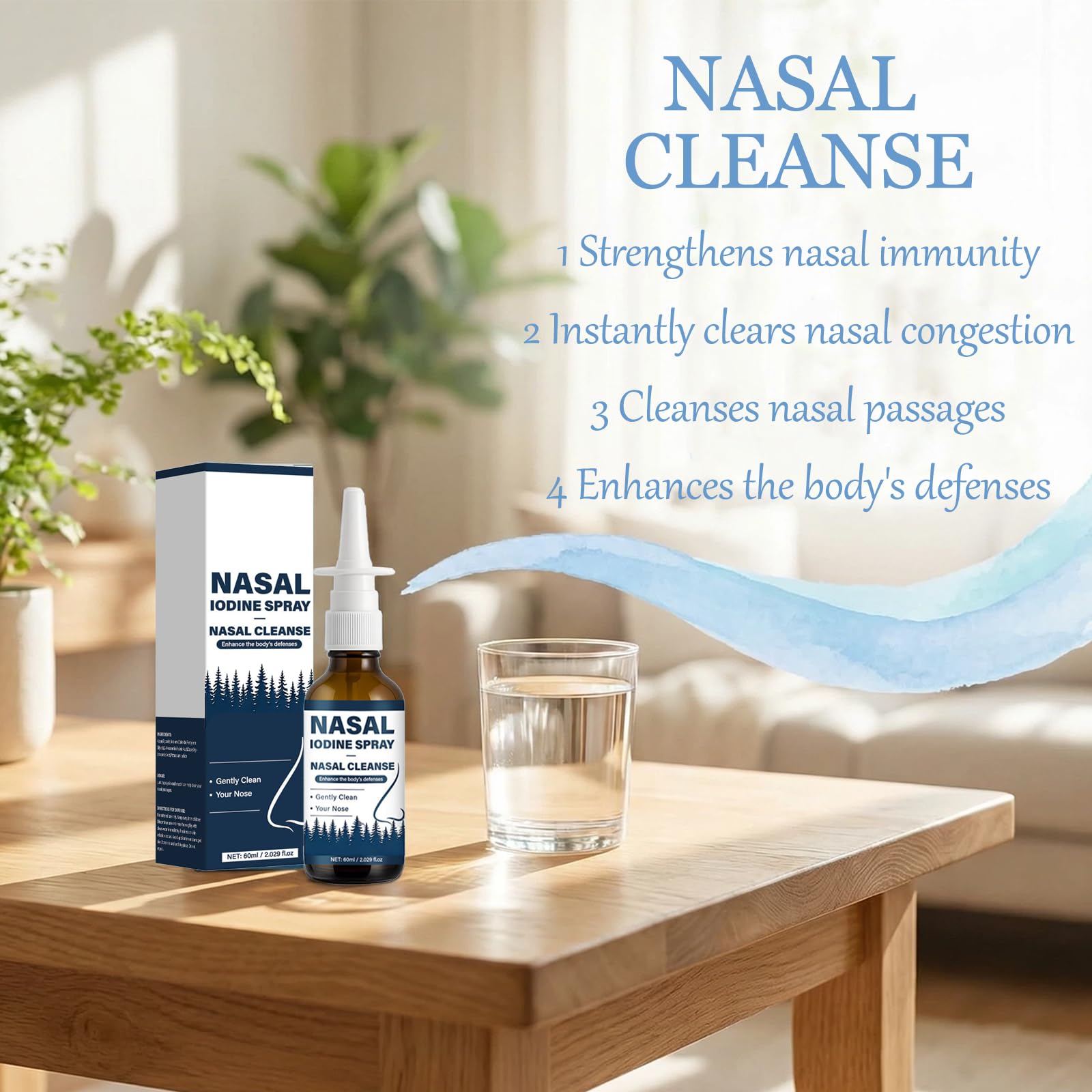 VIPUDA Nutramd Iodine Nasal Spray, Cleanses & Refreshes Your Nasal Passages, Iodine & Fulvic Acid Blend, 100% Natural Mineral Formula – 60 ml/2.029 fl.oz (1pc) - TrustMedUSA