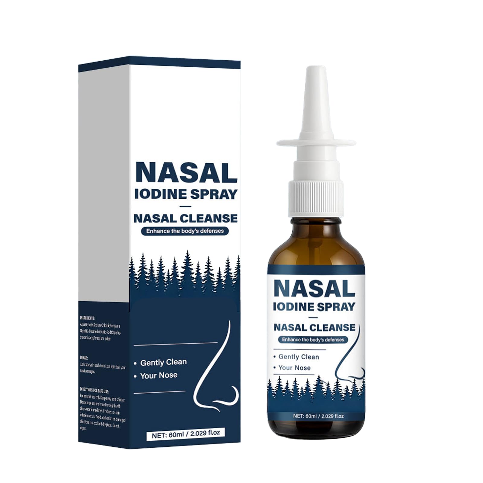 VIPUDA Nutramd Iodine Nasal Spray, Cleanses & Refreshes Your Nasal Passages, Iodine & Fulvic Acid Blend, 100% Natural Mineral Formula – 60 ml/2.029 fl.oz (1pc) - TrustMedUSA