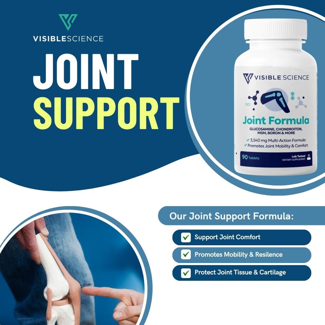 Visible Science Joint Formula – Advanced Joint Support with Herbal Blend & Antioxidants, Tablets 90ct - TrustMedUSA