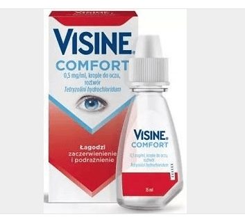 Visine Comfort EYE DROPS Red Eyes Redness Irritation Relief Solution 15ml 0.5oz - TrustMedUSA