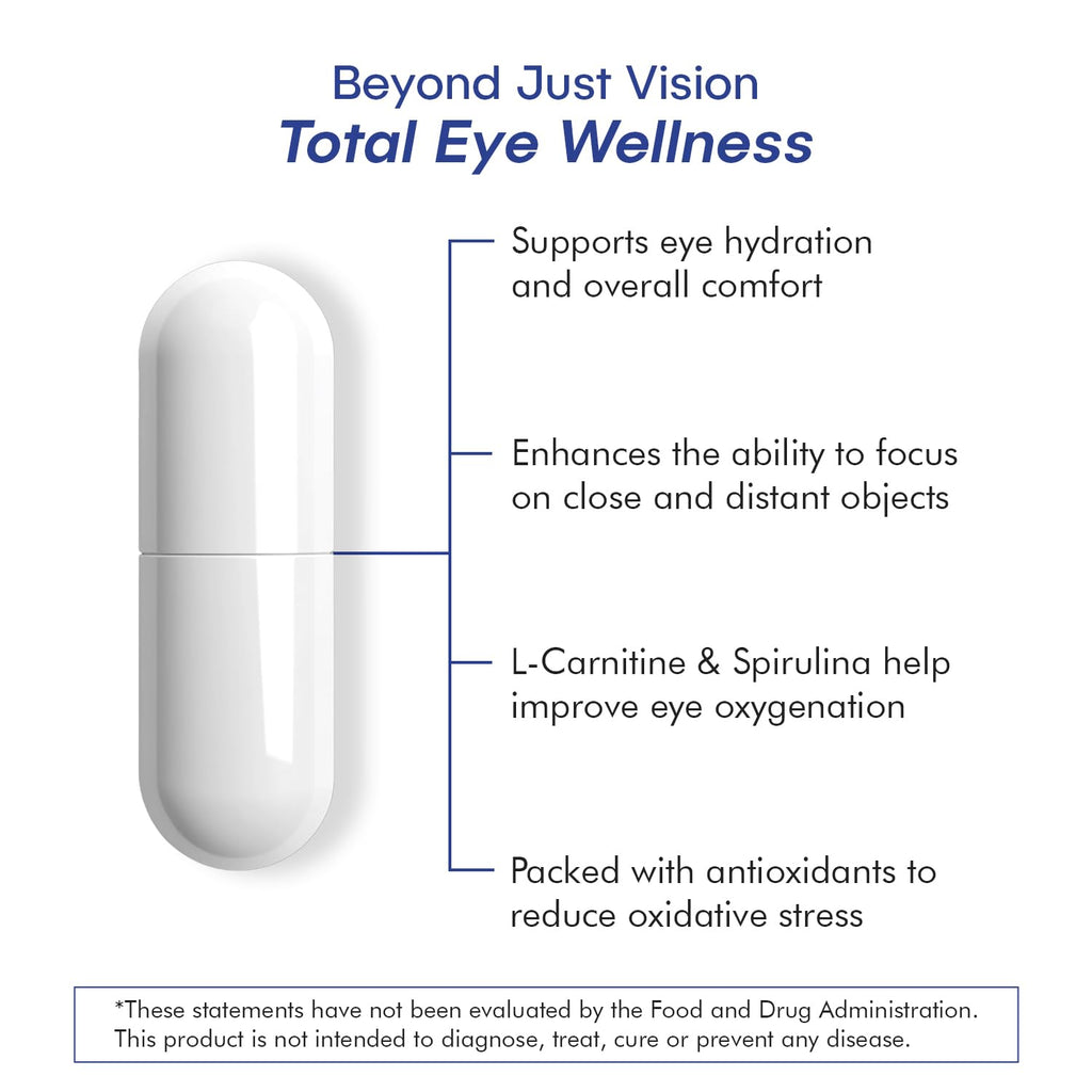 VisiUltra Eye Health Supplement – 14 Essential nutrients for Clear Vision, Blue Light Protection, and Long-Term Eye Health. Supports Clarity and Eye Wellness. 60 Capsules. (1 Pack) - TrustMedUSA