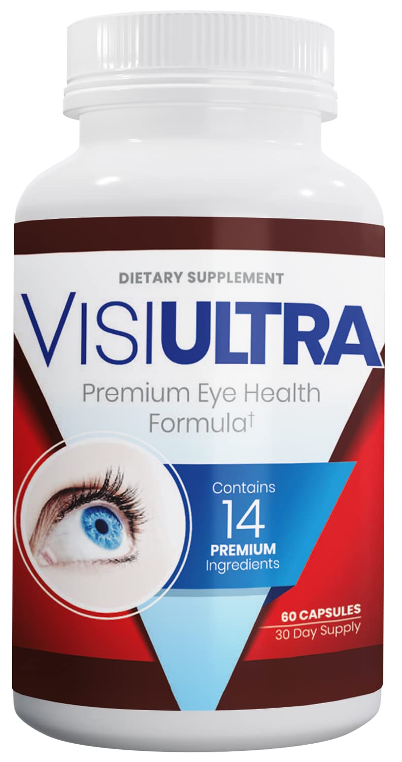 VisiUltra Eye Health Supplement – 14 Essential nutrients for Clear Vision, Blue Light Protection, and Long-Term Eye Health. Supports Clarity and Eye Wellness. 60 Capsules. (1 Pack) - TrustMedUSA