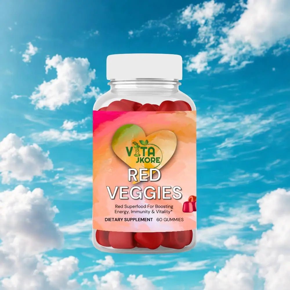 VITA JKORE Red Veggies Superfood Gummies, Energy & Immunity Booster, 60 Count Dietary Supplement, Natural Beetroot Blend - TrustMedUSA