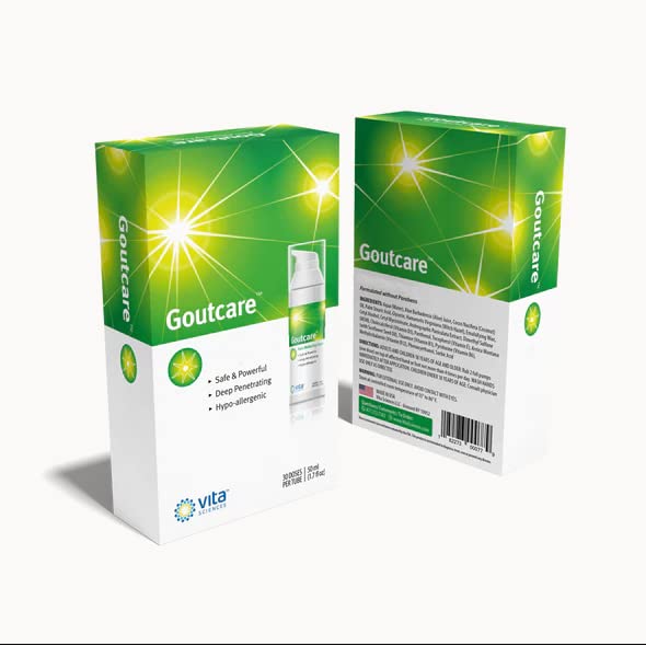Vita Sciences GoutCare Soothing Cream for Occasional Discomfort. Intensive Soothing Cream - Fast-Acting Topical Application for Comfort Where and When You Need It Most. Safe & Effective - TrustMedUSA