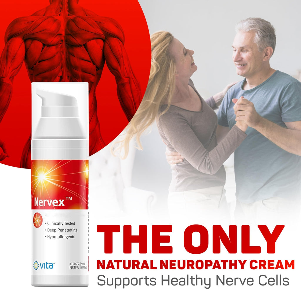 Vita Sciences Nervex Powerful Neuropathy Cream: Advanced Natural Relief for Peripheral Neuropathy, Fibromyalgia, and Fast Comfort Treatment for Feet, Hands, Legs, and Toes - TrustMedUSA