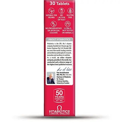 Vitabiotics Ultra Iron Tablets, Pack of 30 - TrustMedUSA