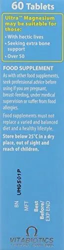 Vitabiotics Ultra Magnesium Tablets, Pack of 60 - TrustMedUSA