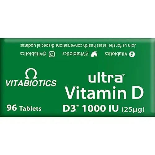 Vitabiotics Ultra Vitamin D Tablets 1000IU Optimum Level -96 count (Pack of 1) - TrustMedUSA