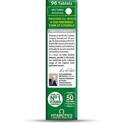 Vitabiotics Ultra Vitamin D Tablets 1000IU Optimum Level -96 count (Pack of 1) - TrustMedUSA