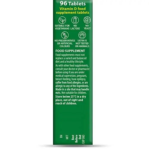 Vitabiotics Ultra Vitamin D Tablets 2000IU Extra Strength - 96 Count ( Pack of 1) - TrustMedUSA