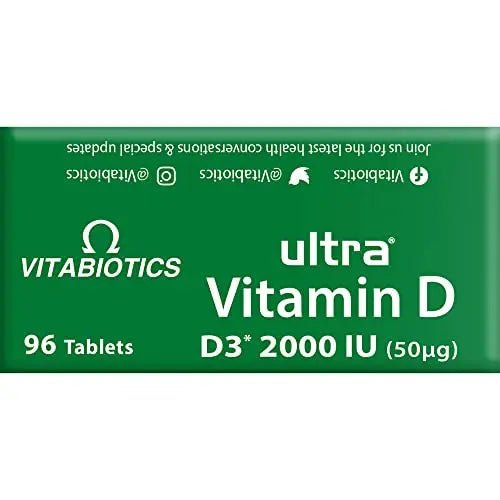 Vitabiotics Ultra Vitamin D Tablets 2000IU Extra Strength - 96 Count ( Pack of 1) - TrustMedUSA