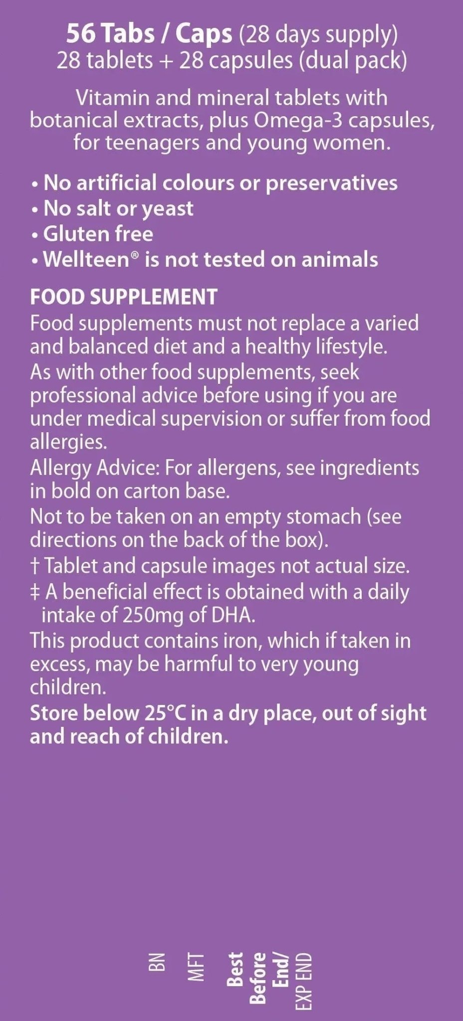 Vitabiotics Wellteen Her Plus - 56 Tablets/Capsules, 56 Count (Pack of 1) - TrustMedUSA
