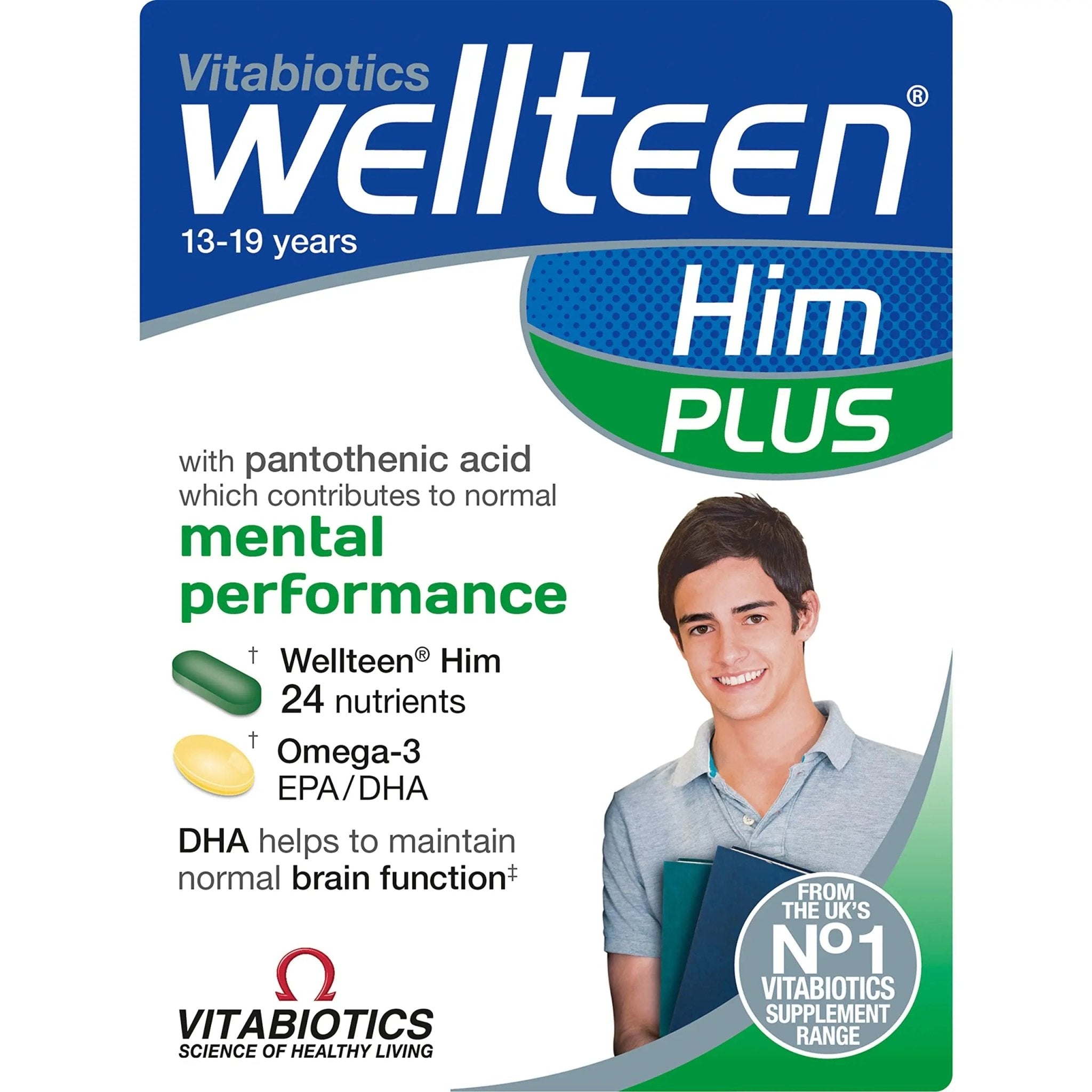 Vitabiotics Wellteen Him Plus Tablets/Capsules, 56 Count (Pack of 1) - TrustMedUSA