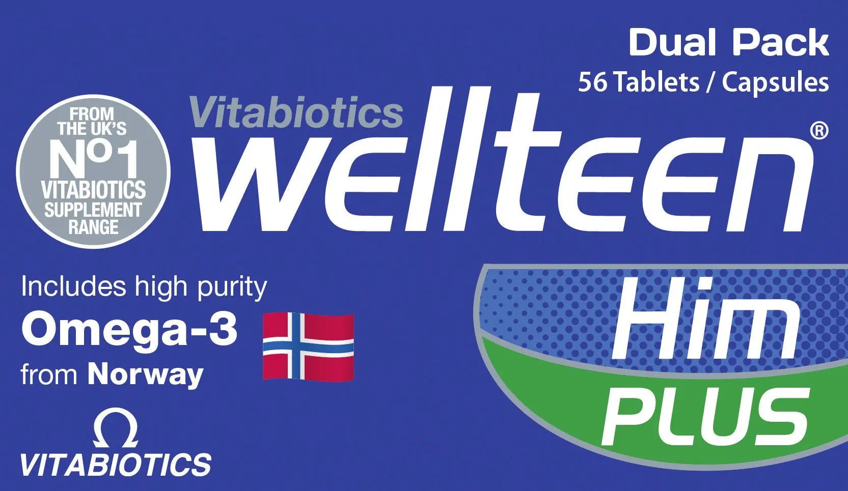 Vitabiotics Wellteen Him Plus Tablets/Capsules, 56 Count (Pack of 1) - TrustMedUSA