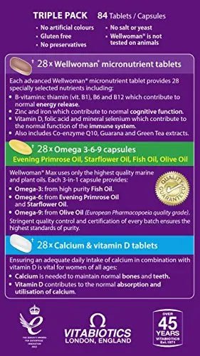 Vitabiotics Wellwoman Max, 84 Capsules - TrustMedUSA