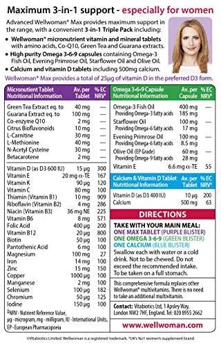Vitabiotics Wellwoman Max, 84 Capsules - TrustMedUSA