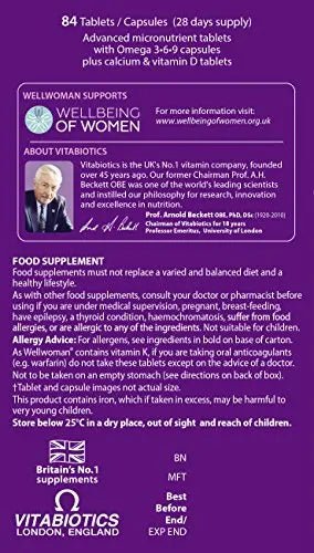 Vitabiotics Wellwoman Max, 84 Capsules - TrustMedUSA