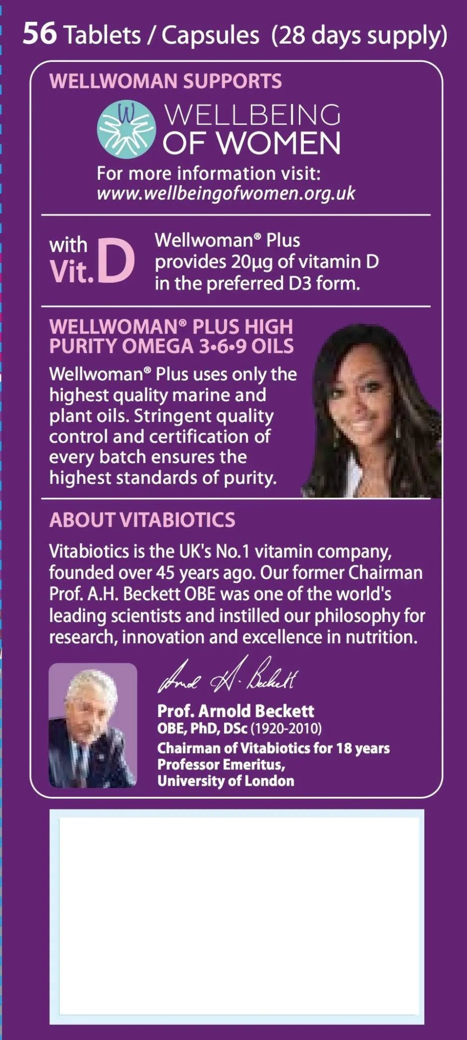 Vitabiotics Wellwoman Plus Omega 3 6 9 - 56 Tablets/Capsules - TrustMedUSA