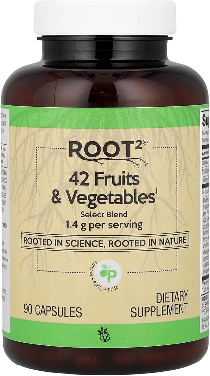 Vitacost Root2®, 42 Fruits & Vegetables, 90 Capsules - TrustMedUSA