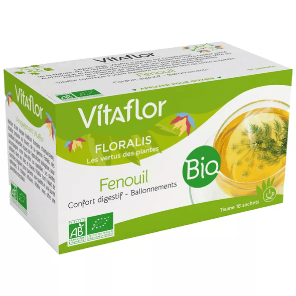 Vitaflor Floralis Organic Fennel Herbal Tea 18 teabags - TrustMedUSA