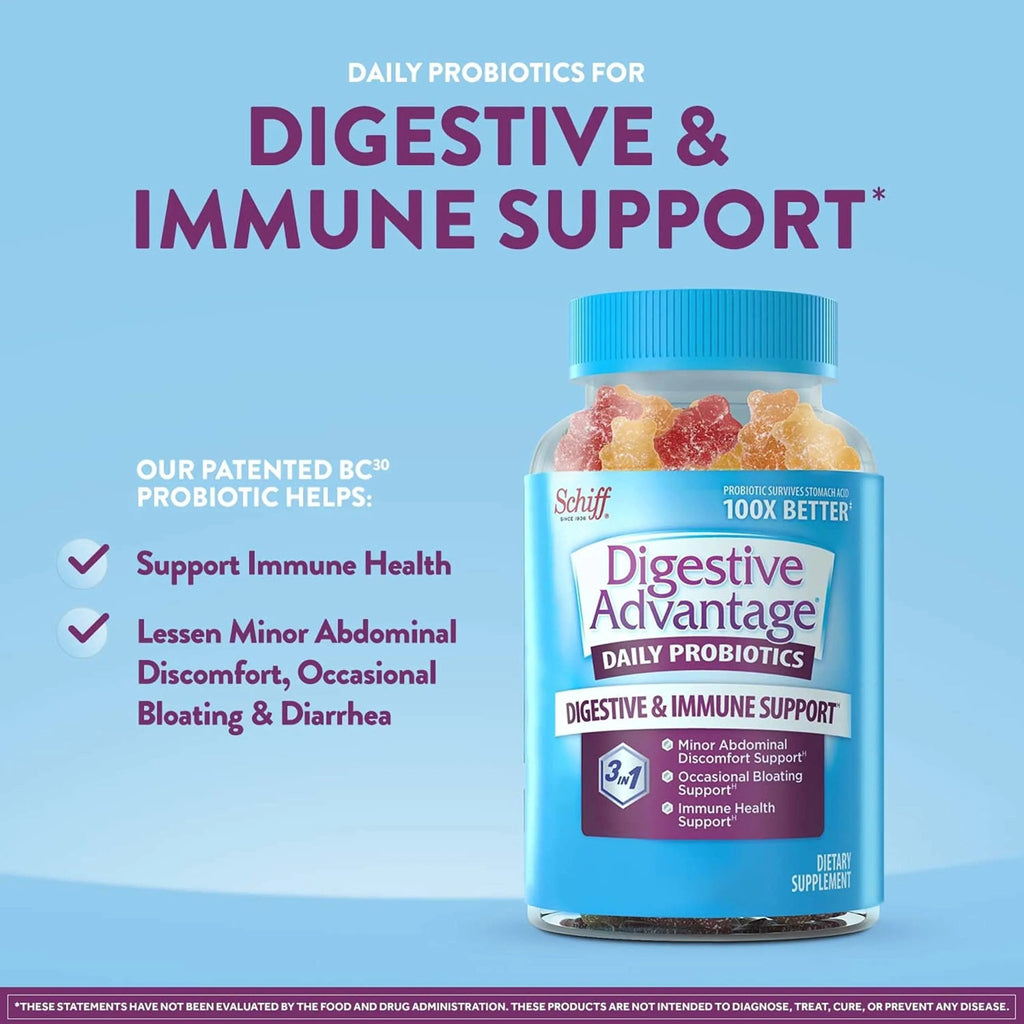 Vitafusion Fiber Well Sugar Free Fiber Supplement & Digestive Advantage Probiotic - TrustMedUSA