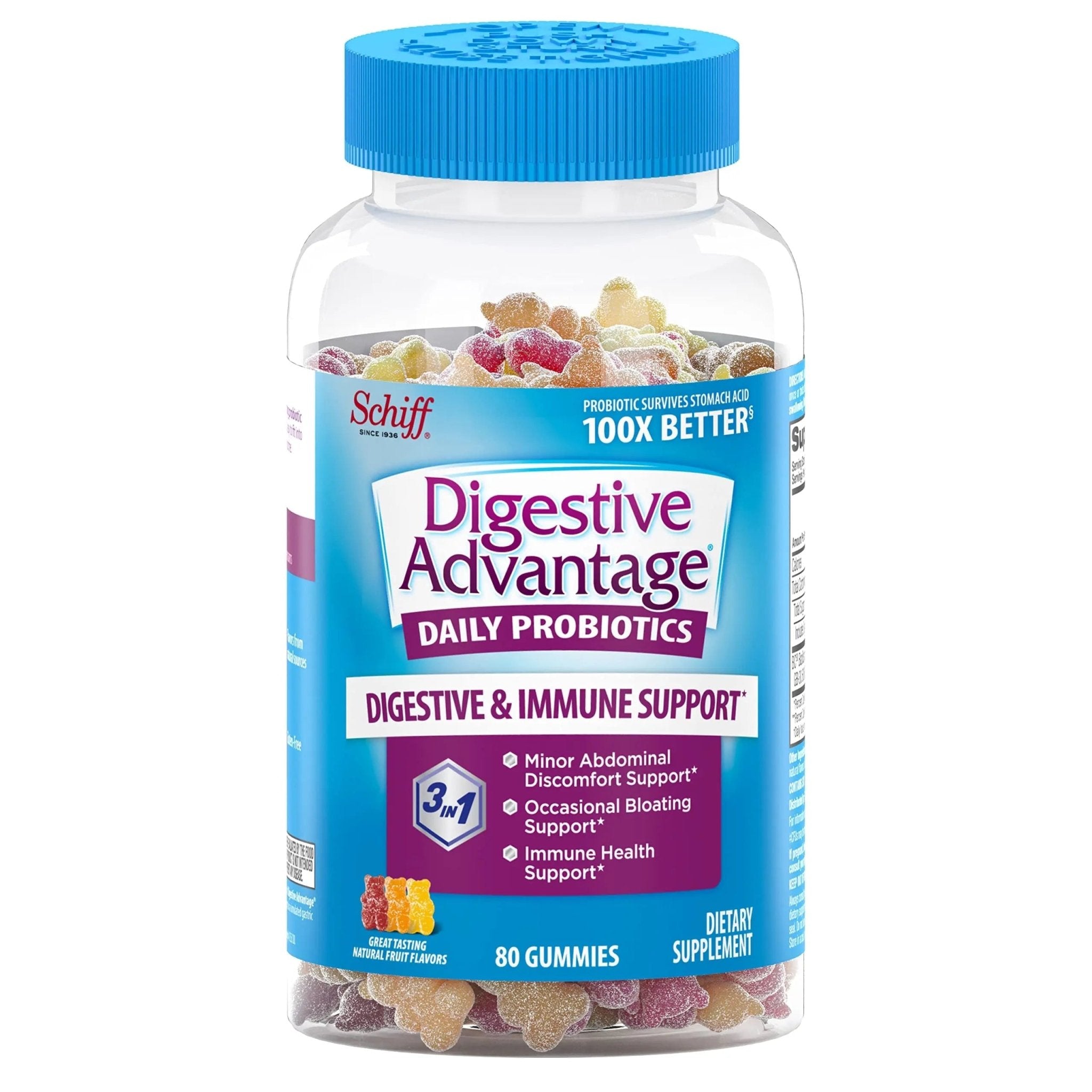 Vitafusion Fiber Well Sugar Free Fiber Supplement & Digestive Advantage Probiotic - TrustMedUSA
