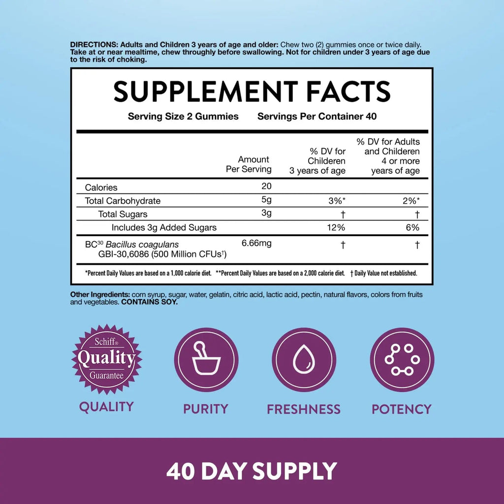 Vitafusion Fiber Well Sugar Free Fiber Supplement & Digestive Advantage Probiotic - TrustMedUSA