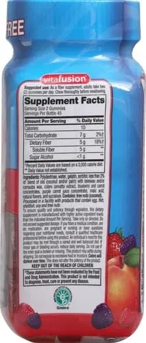 Vitafusion Fiber Well Sugar Free Fiber Supplement, Peach, Strawberry And Blackberry - TrustMedUSA