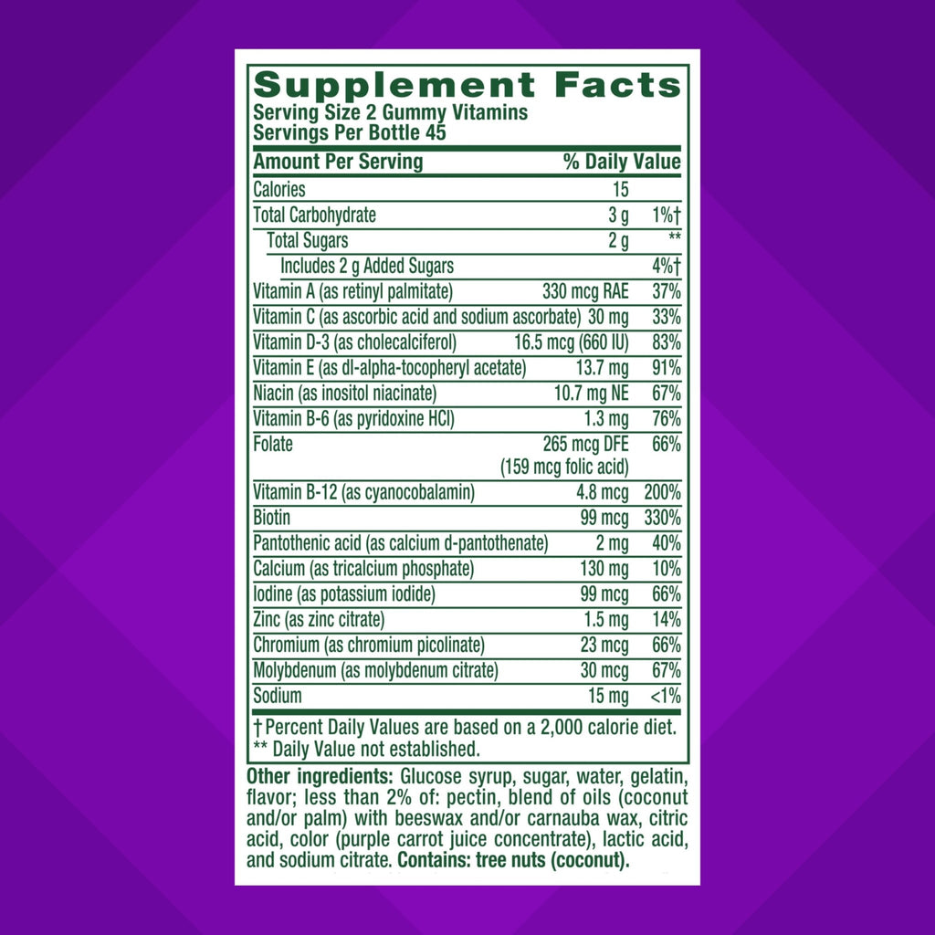 vitafusion GLP-1 Support Multivitamin, Vitamin and Mineral Blend, 15 Essential Nutrients, Citrus Berry Flavor, 90 Count, 45 Day Supply  - TrustMedUSA