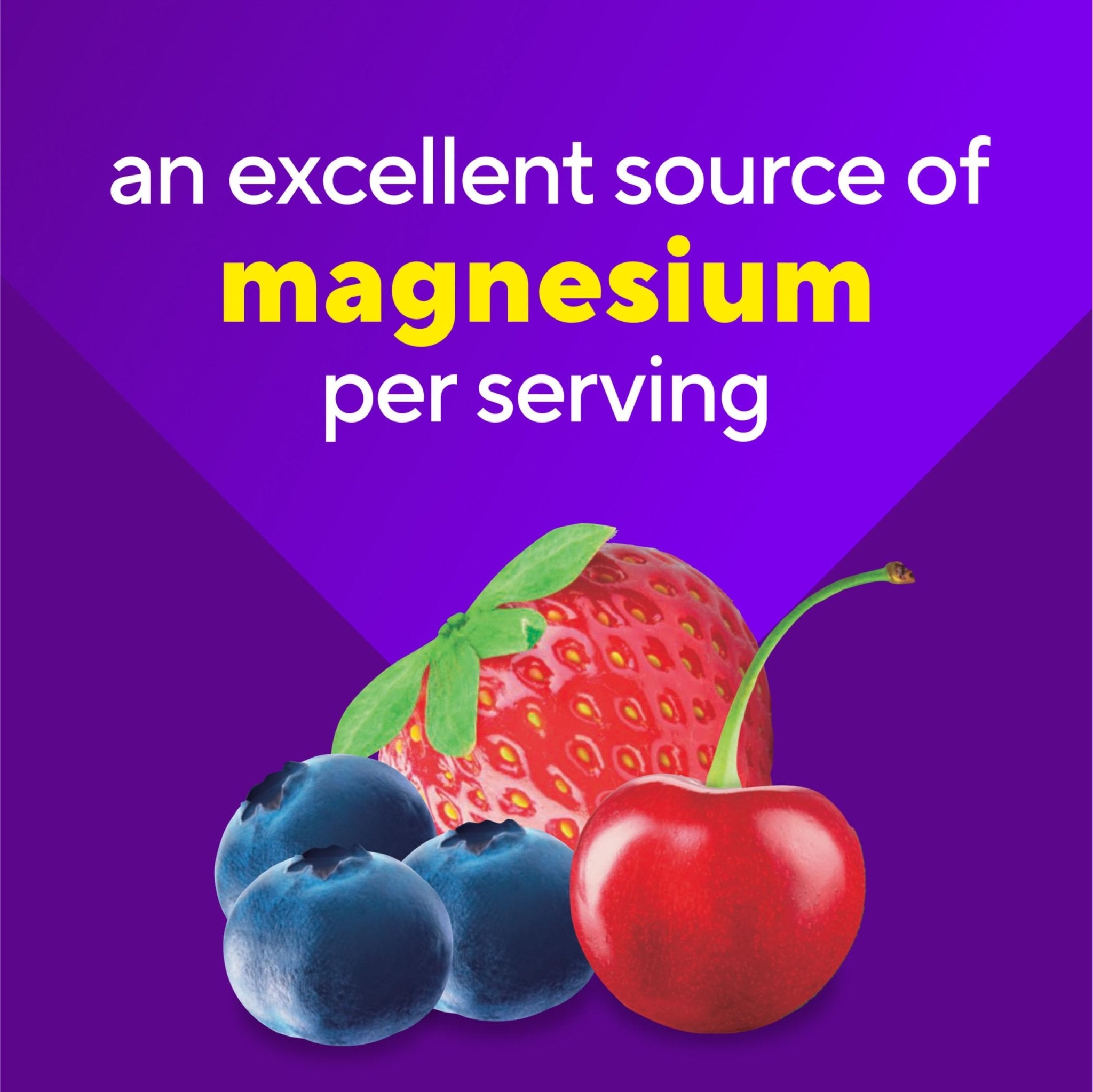 vitafusion Magnesium Glycinate Gummy Supplement, 100 mg per Serving Supports Muscle Relaxation (1) for Adult Women & Men, Boomin’ Cherry Berry Flavor, 60 Count - TrustMedUSA