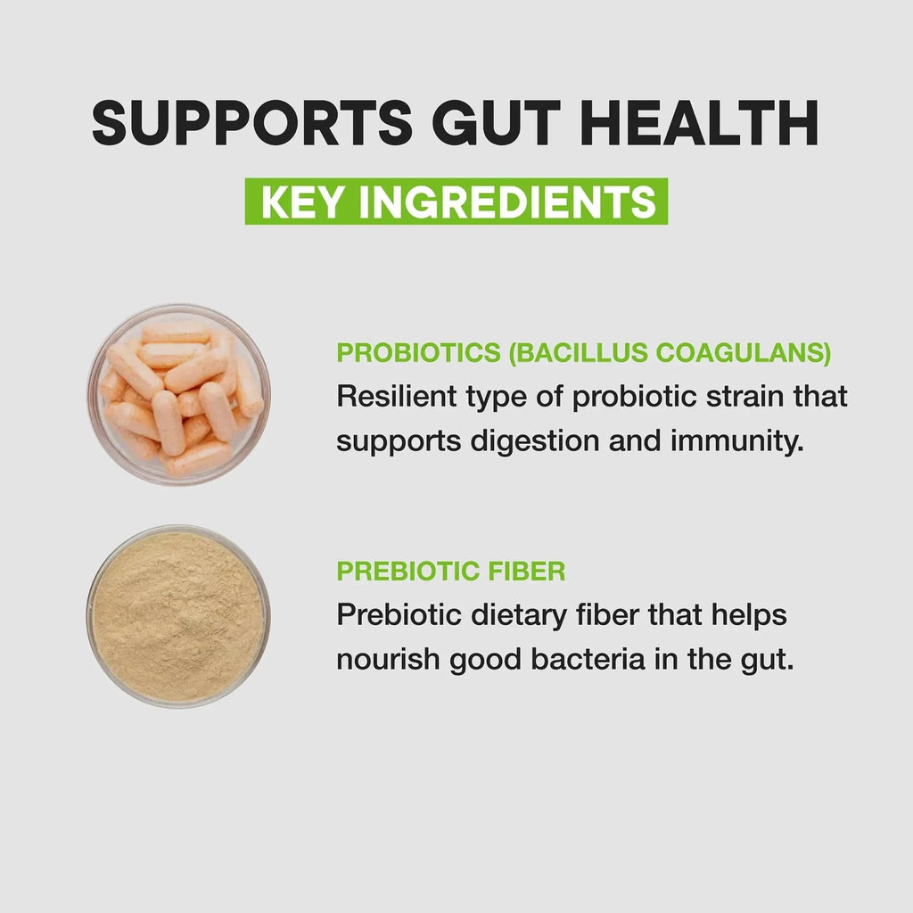 VitaHustle Probiotic Gummies + Prebiotics by Kevin Hart with Chicory Root Inulin Fiber - TrustMedUSA