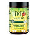 Vital All-in-One Daily Powdered Supplement - Natural Greens Superfood Powder for Energy & Health, Super Greens Powder Drink Mix with Probiotic & Antioxidant Support - Lemon & Ginger, 4.23 oz (120 g) - TrustMedUSA