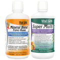 Vital Earth Minerals Detox and Wellness Support – Fulvic Humic Mineral Blend with 70+ Trace Minerals + Super Multi, Liquid Multivitamins, MTHFR Enhancement, 32 OZ Ea - TrustMedUSA