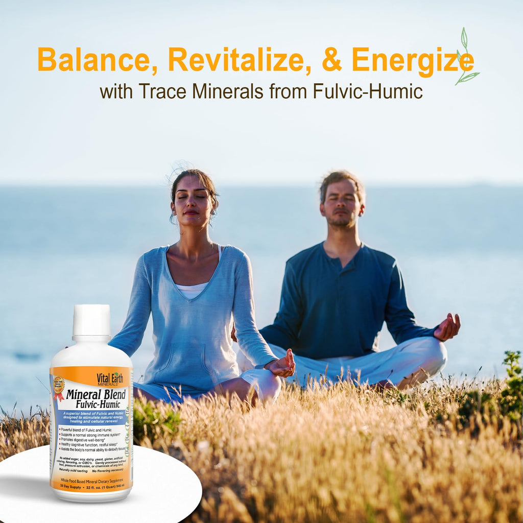 Vital Earth Minerals Detox and Wellness Support – Fulvic Humic Mineral Blend with 70+ Trace Minerals + Super Multi, Liquid Multivitamins, MTHFR Enhancement, 32 OZ Ea - TrustMedUSA