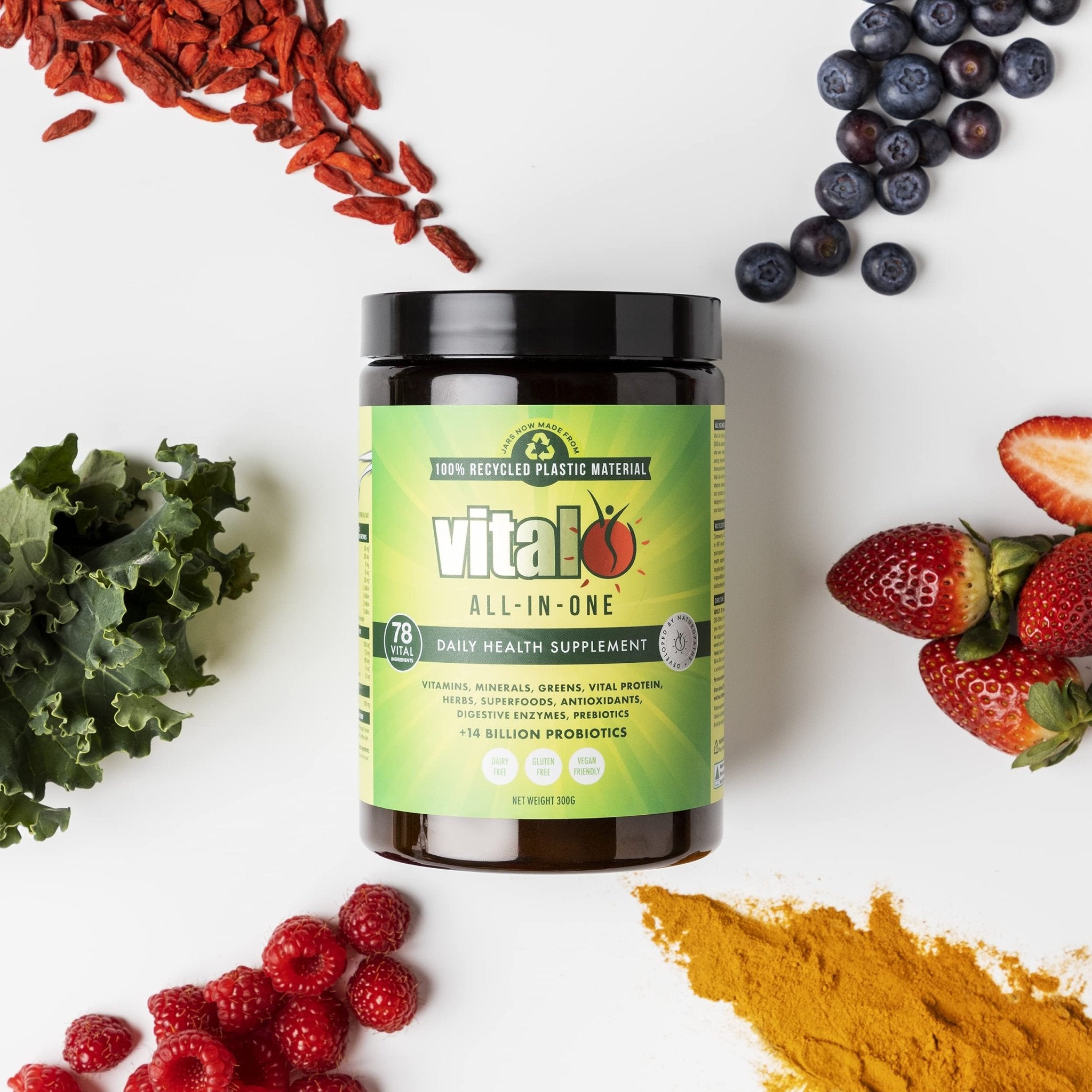 Vital Greens Antioxidant Superfood Powder Natural Multivitamin Formula 300gm / 10.58oz - TrustMedUSA