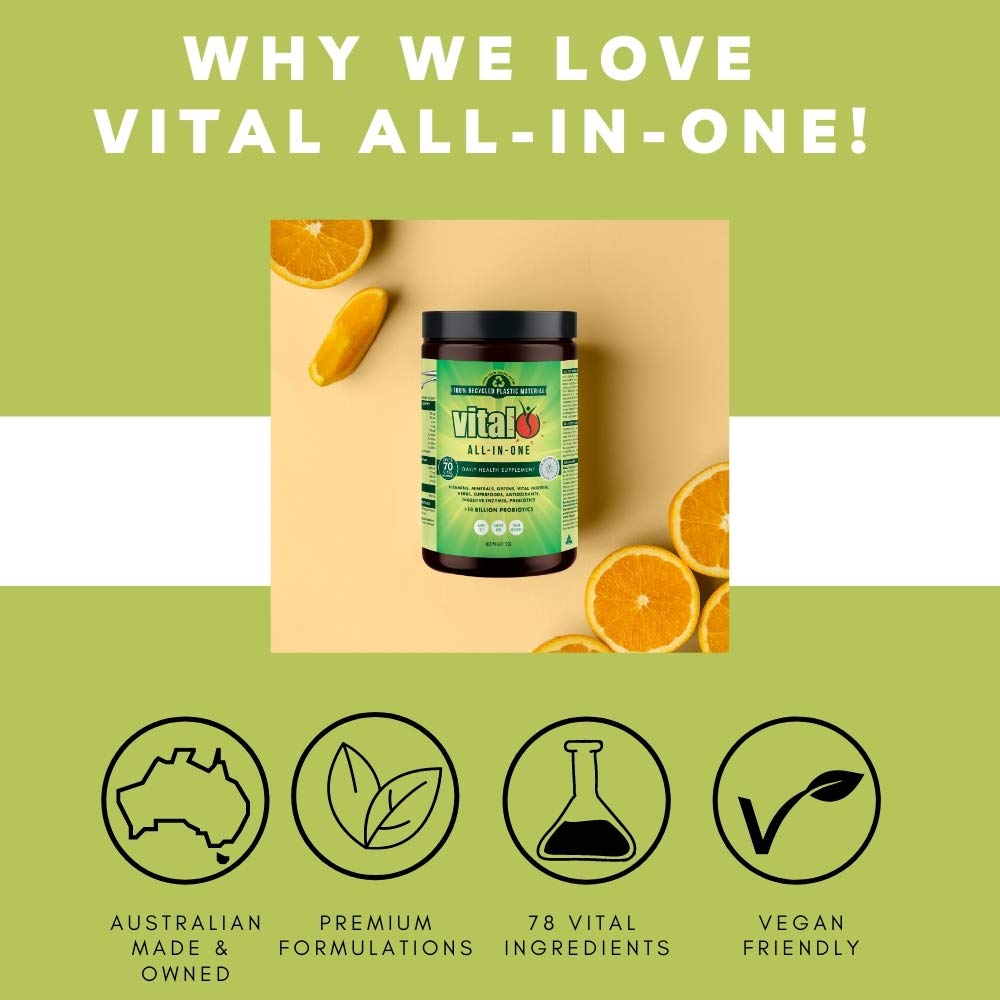 Vital Greens Antioxidant Superfood Powder Natural Multivitamin Formula 300gm / 10.58oz - TrustMedUSA