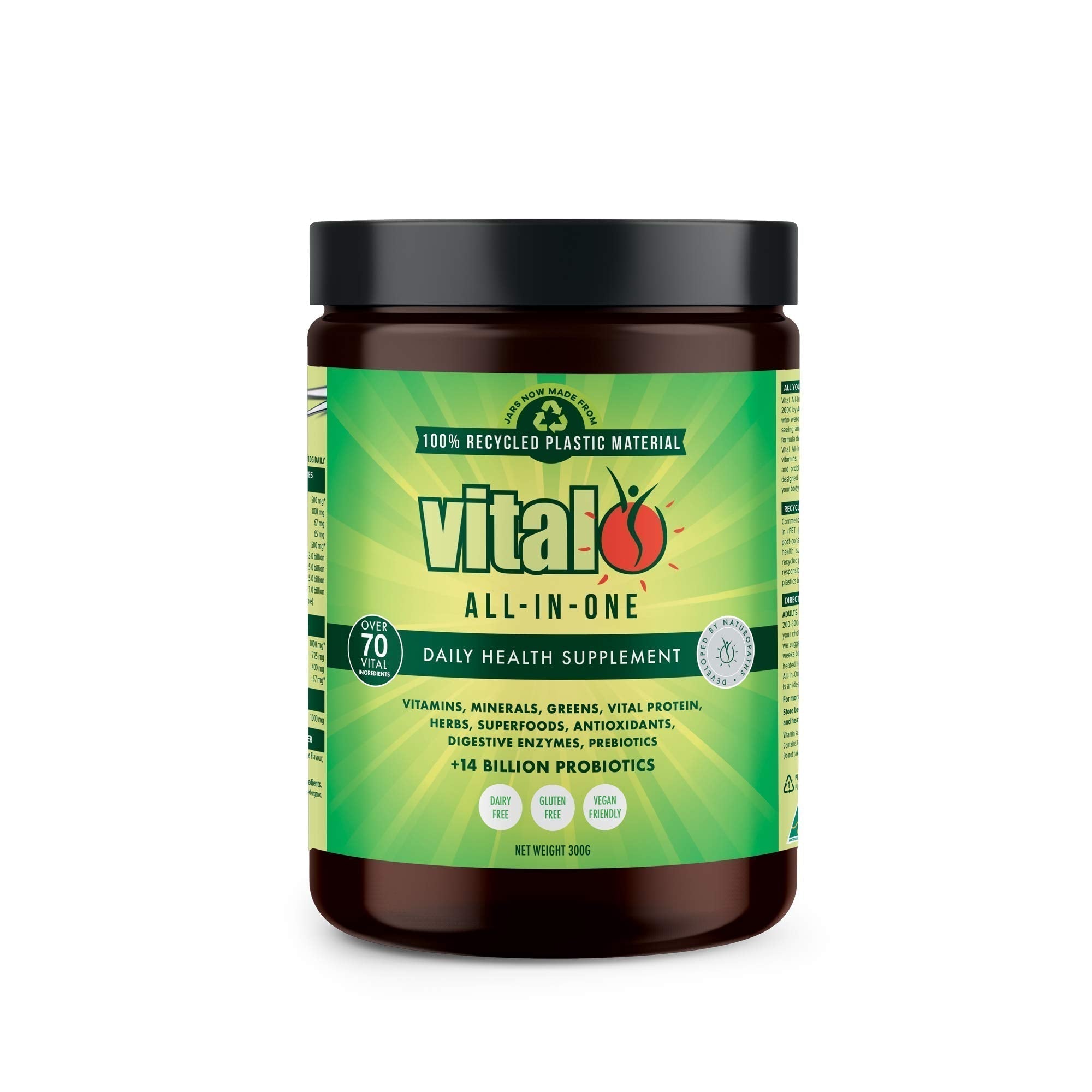 Vital Greens Antioxidant Superfood Powder Natural Multivitamin Formula 300gm / 10.58oz - TrustMedUSA