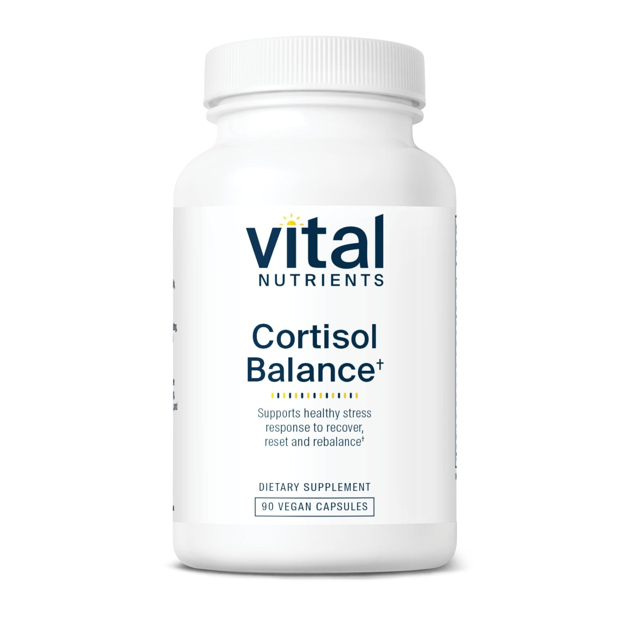 Vital Nutrients Cortisol Balance | Vegan Adrenal Support Supplements | Cortisol Manager Supports Energy & Stress Levels | Ashwagandha & Magnesium for Relaxation | Gluten, Dairy, Soy Free | 90 Capsules - Maple Wellness Supplements