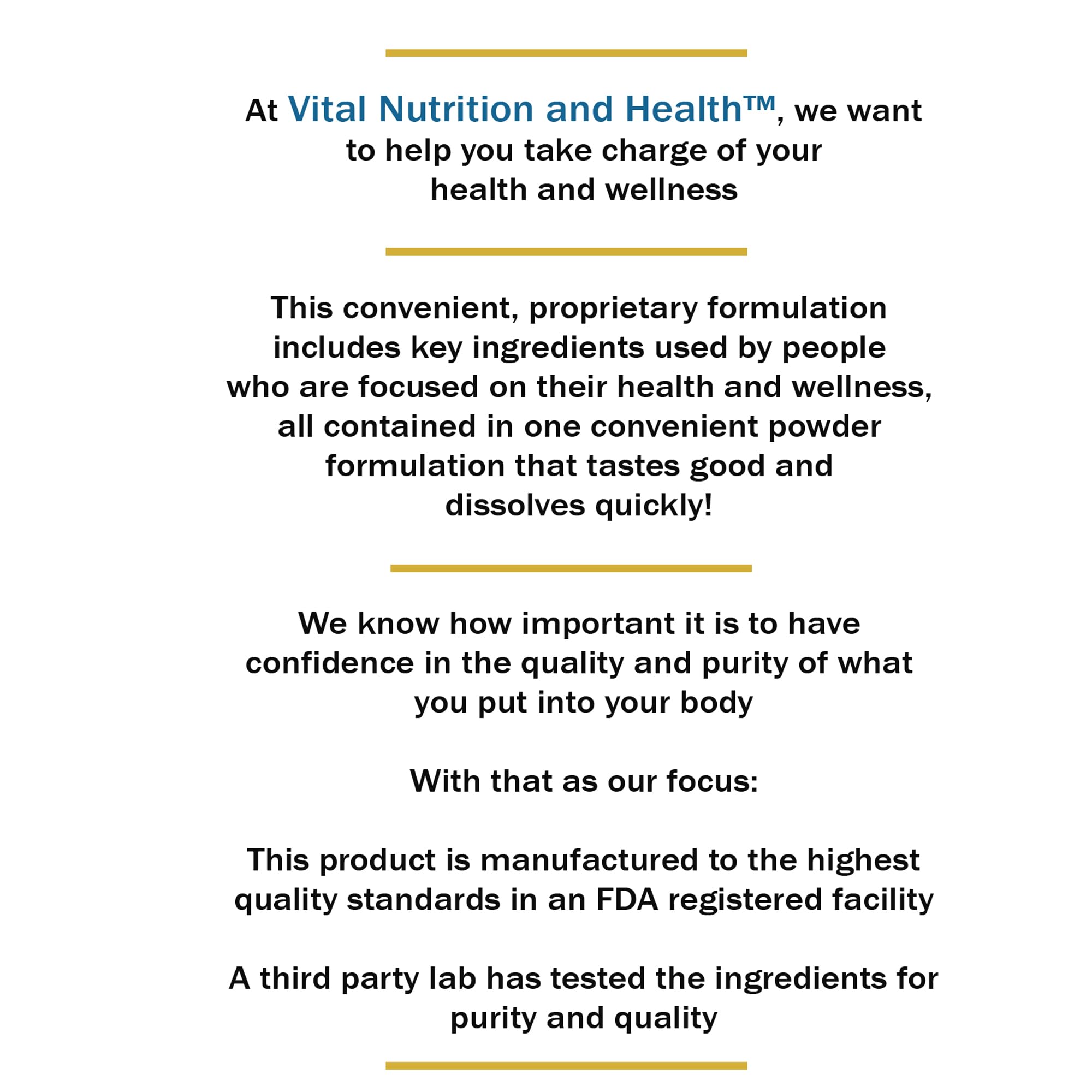 Vital Nutrition and Health All-in-One Powder: Protein, Collagen, Creatine, Resveratrol, Spermidine, Hyaluronic Acid, CoQ10 + Key Vitamins - TrustMedUSA
