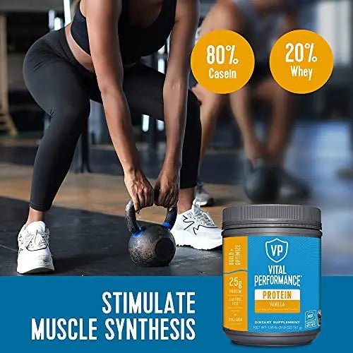 Vital Performance Protein Powder, 25g Lactose-Free Milk Protein Isolate Casein & Whey - TrustMedUSA