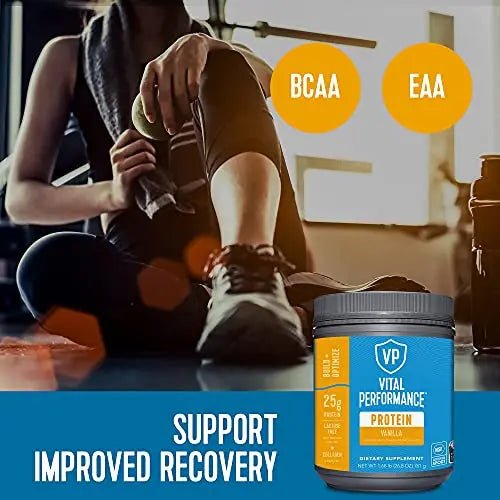 Vital Performance Protein Powder, 25g Lactose-Free Milk Protein Isolate Casein & Whey - TrustMedUSA
