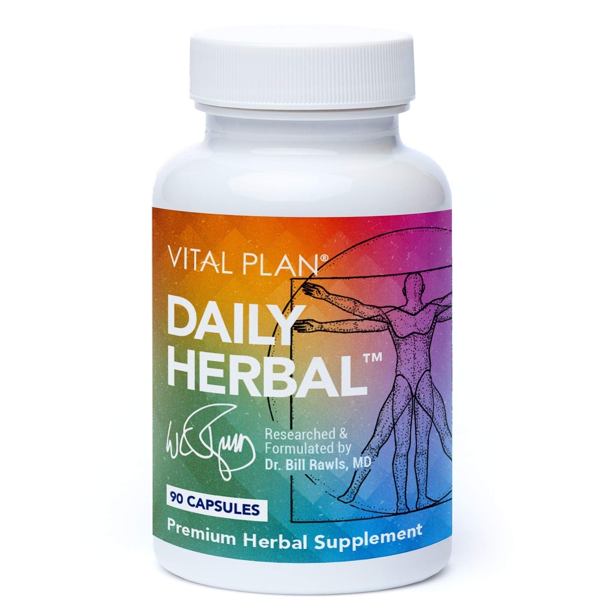 Vital Plan Daily Herbal Supplement by Dr. Bill Rawls – Herbal Immunity Booster for Immune Support, Microbiome Balance & Cell Health — Reishi Mushroom, Turmeric & Rhodiola - TrustMedUSA
