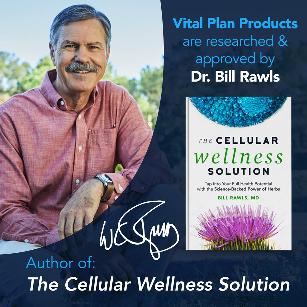 Vital Plan Gut Balance Supplement by Dr. Bill Rawls - Advanced Digestive Health Support Formula w/Clinical-Grade Slippery Elm Bark, Berberine & Dandelion Extract for Women & Men (180 Capsules) - TrustMedUSA
