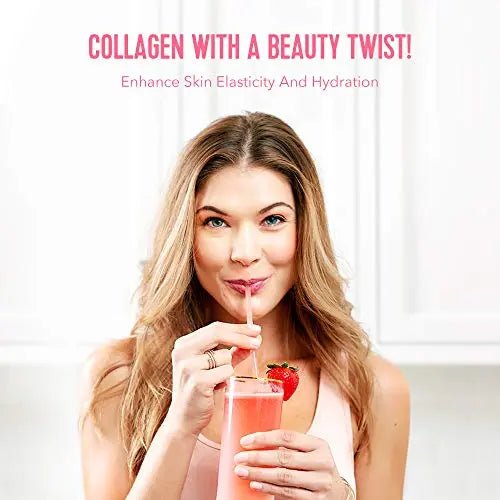 Vital Proteins Beauty Collagen (Strawberry Lemon, Canister) - 120mg of Hyaluronic Acid - TrustMedUSA