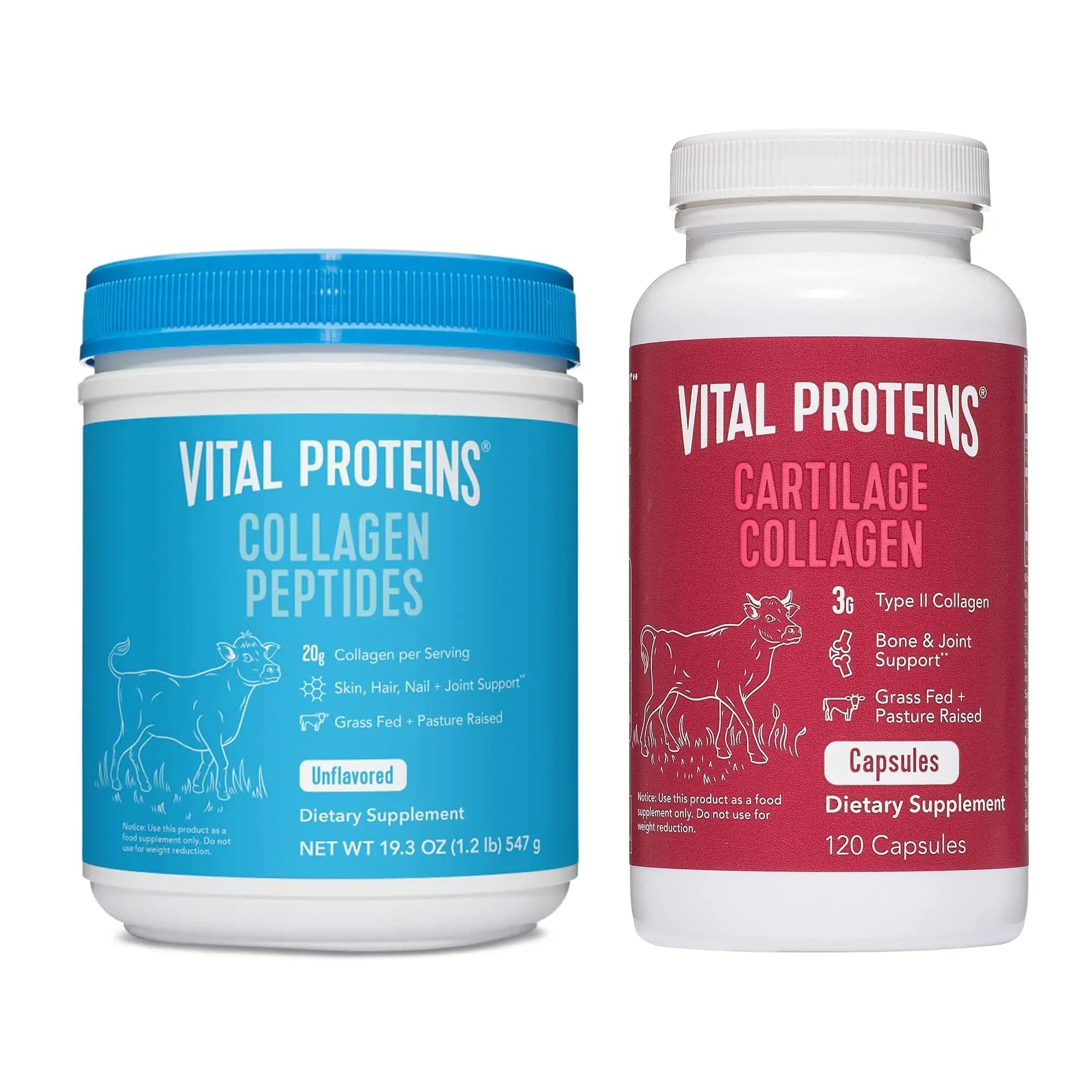 Vital Proteins Collagen Peptides Powder 19.3oz+ Collagen Pills, Type II - TrustMedUSA