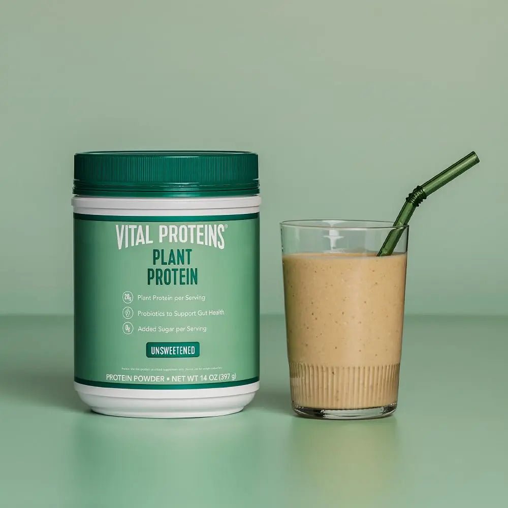 Vital Proteins Collagen Peptides Powder, 9.33 oz Unflavored + 14 oz Unsweetened Plant - TrustMedUSA