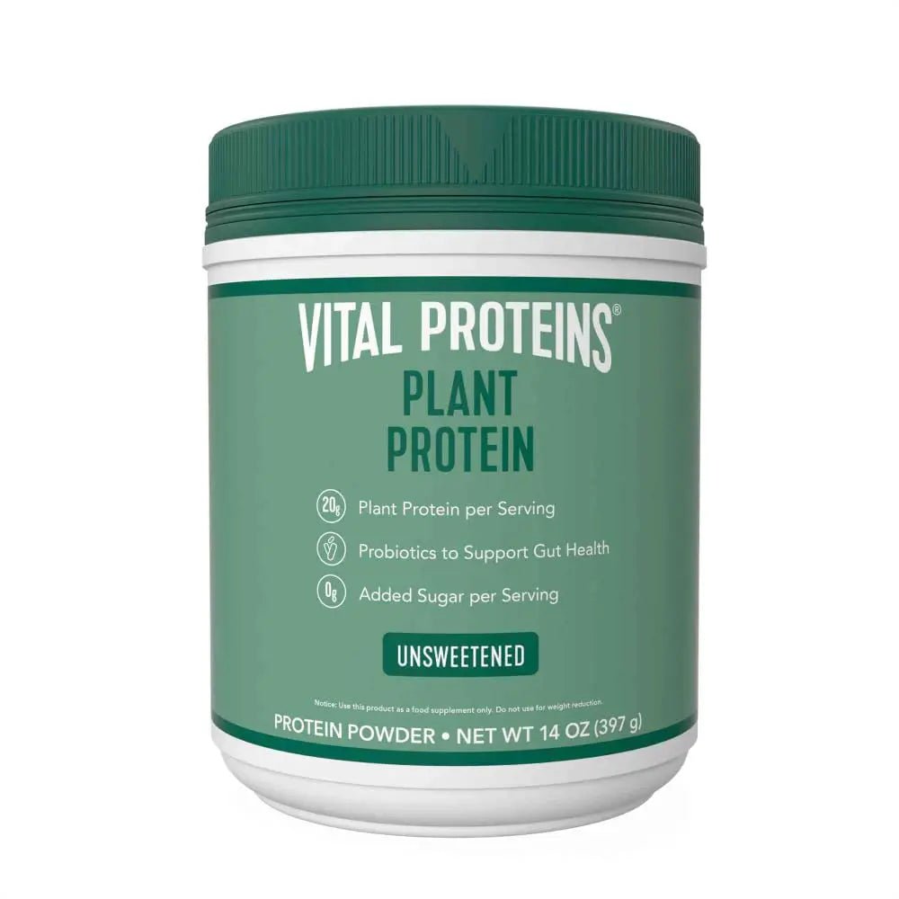 Vital Proteins Collagen Peptides Powder, 9.33 oz Unflavored + 14 oz Unsweetened Plant - TrustMedUSA