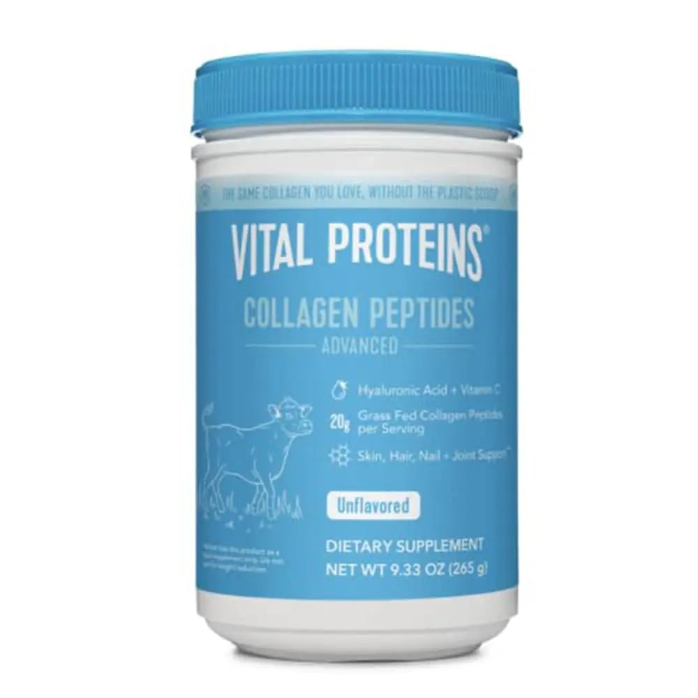 Vital Proteins Collagen Peptides Powder, 9.33 oz Unflavored + 15 oz Vanilla Plant Protein - TrustMedUSA